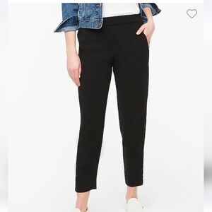 J. Crew Factory Black Jamie Pants Elastic Waist Crop Fit Size 2